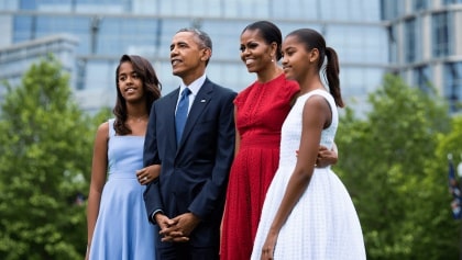Former First Family dial up the glam at the opening of the Barack Obama Presidential Center
