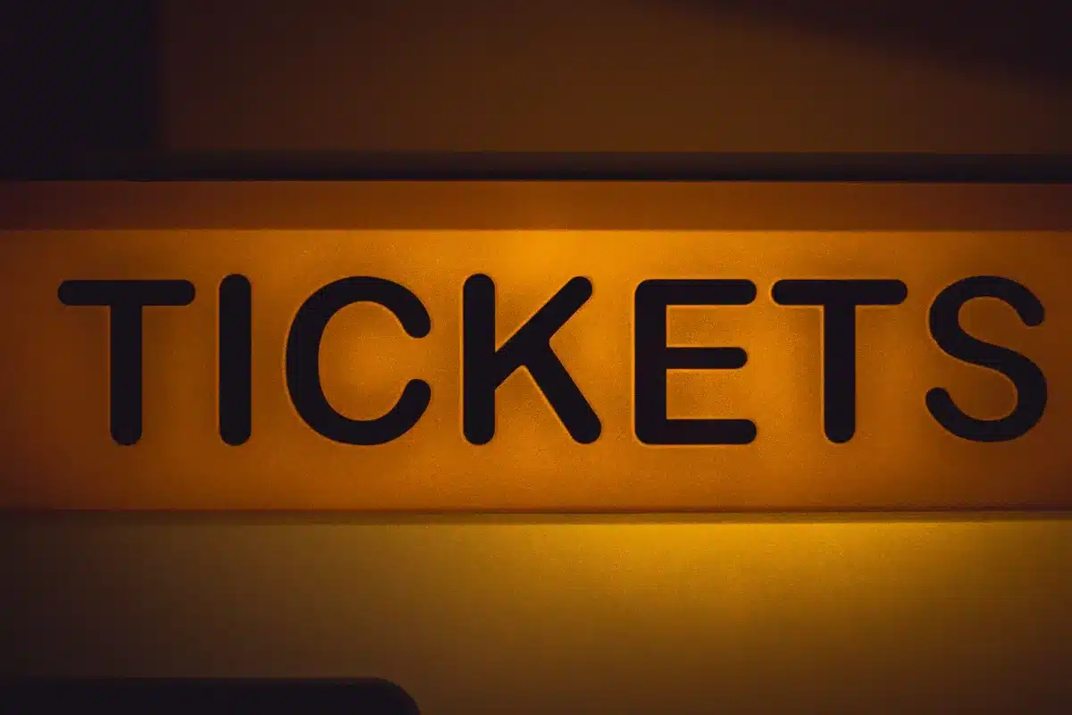 Ticketmaster ticketing interface showing concert ticket availability and pricing on a computer screen