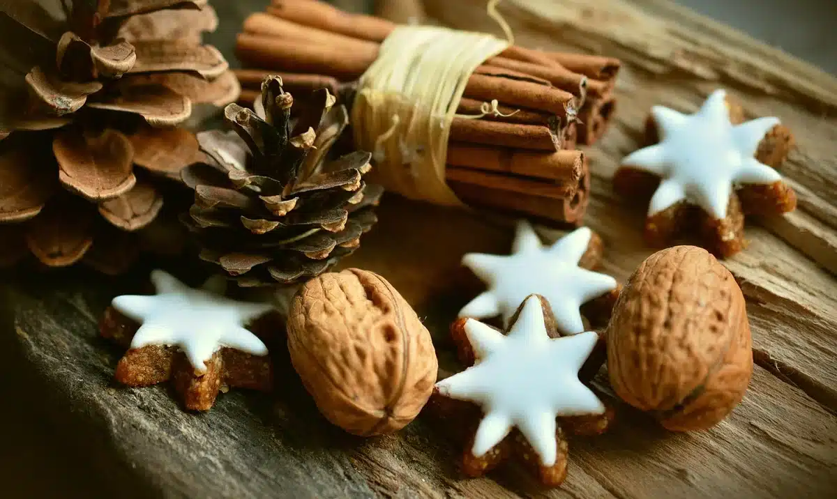 Close-up of spiced orange dessert with cinnamon highlighting seasonal flavour